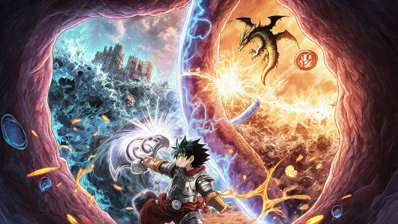 Tiny warrior using LINX device to fight acid monsters inside esophagus.